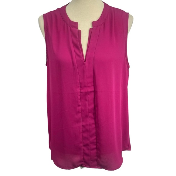 Pink V-Neck Sleeveless Blouse Large - Picture 1 of 6